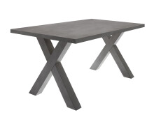 Esstisch >Trey IX< in Graphit aus MDF - 140x75x90cm (BxHxT)