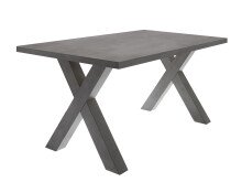 Esstisch >Trey IX< in Graphit aus MDF - 140x75x90cm (BxHxT)