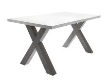 Esstisch >Trey IX< in Graphit aus MDF - 140x75x90cm (BxHxT)