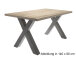 Esstisch >Trey X< in Eiche sägerau aus MDF - 160x75x90cm (BxHxT)