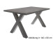 Esstisch >Trey X< in Graphit aus MDF - 160x75x90cm (BxHxT)