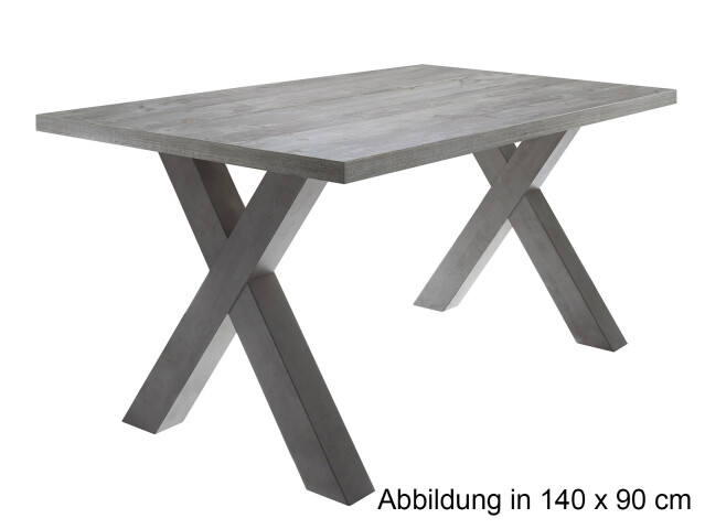 Esstisch >Trey XI< in Graphit aus MDF - 180x75x90cm (BxHxT)