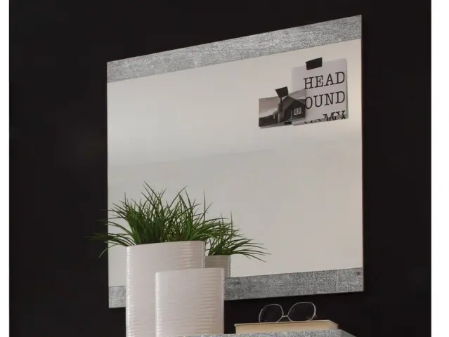 Wandspiegel >Rio de Janeiro I< in Beton - 68x70x2cm (BxHxT)