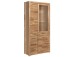 Vitrine >Leduc< in Wildeiche aus Metall - 98x203x40cm (BxHxT)