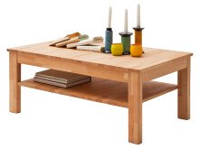 Couchtisch >Leduc< in Kernbuche aus Massivholz - 104x44x62cm (BxHxT)