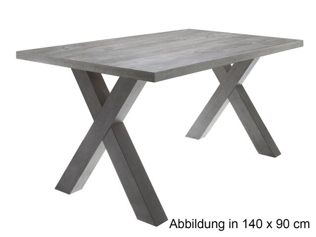 Esstisch >Trey XII< in Graphit aus MDF - 200x75x100cm (BxHxT)