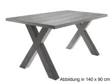 Esstisch >Trey XII< in Graphit aus MDF - 200x75x100cm (BxHxT)