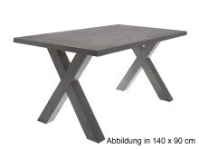 Esstisch >Trey XII< in Graphit aus MDF - 200x75x100cm (BxHxT)