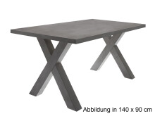Esstisch >Trey XII< in Graphit aus MDF - 200x75x100cm (BxHxT)