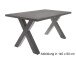 Esstisch >Trey XII< in Graphit aus MDF - 200x75x100cm (BxHxT)