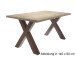 Esstisch >Trey XII< in Eiche sägerau aus MDF - 200x75x100cm (BxHxT)