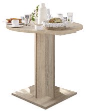 Esstisch >Judd< (ausziehbar bis 120cm) in Eiche sägerau - 80/120x75x80cm (BxHxT)