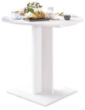 Esstisch >Judd< (ausziehbar bis 120cm) in Weiß/Matt - 80/120x75x80cm (BxHxT)