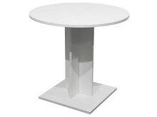 Esstisch >Judd< (ausziehbar bis 120cm) in Weiß/Matt - 80/120x75x80cm (BxHxT)