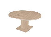 Esstisch >Judd< (ausziehbar bis 144cm) in Eiche sägerau - 104/144x76x104cm (BxHxT)