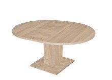 Esstisch >Judd<  (ausziehbar bis 160cm) in Eiche sägerau - 120/160x76x120cm (BxHxT)