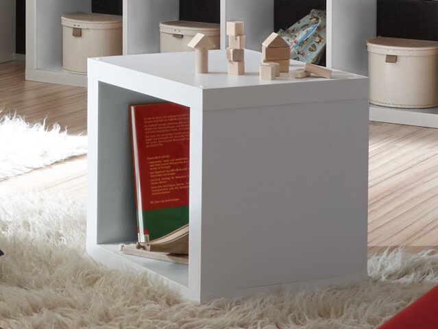 Raumteiler >Portia< in Weiß - 41x41x38cm (BxHxT)