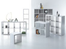 Raumteiler >Portia< in Weiß - 41x41x38cm (BxHxT)