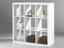 Raumteiler >Portia< in Weiß - 112x112x38cm...