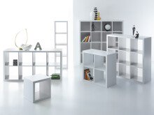 Raumteiler >Portia< in Weiß - 112x112x38cm (BxHxT)