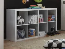 Raumteiler >Portia< in Weiß - 77x147x38cm...