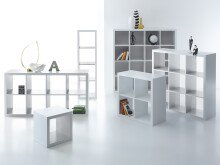 Raumteiler >Portia< in Weiß - 147x147x38cm (BxHxT)