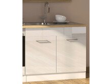 Küchen-Set >Mailand I< in Weiß/Hochglanz aus Glas - 270x200x60cm (BxHxT)