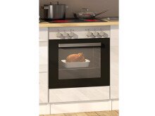 Küchen-Set >Mailand III< in Weiß/Hochglanz aus Glas - 310x200x60cm (BxHxT)