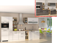 Küchen-Set >Mailand IX< in Edelstahlfarben aus...