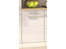 Küchen-Set >Mailand IX< in Weiß/Hochglanz aus Glas - 340x200x60cm (BxHxT)