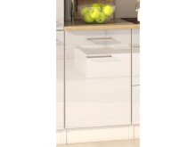 Küchen-Set >Mailand IX< in Weiß/Hochglanz aus Glas - 340x200x60cm (BxHxT)