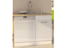 Küchen-Set >Mailand IX< in Weiß/Hochglanz aus Glas - 340x200x60cm (BxHxT)