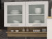 Küchen-Set >Mailand X< in Weiß/Hochglanz aus Glas - 330x200x60cm (BxHxT)