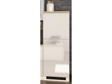 Küchen-Set >Mailand XII< in Weiß/Hochglanz aus Glas - 370x200x60cm (BxHxT)