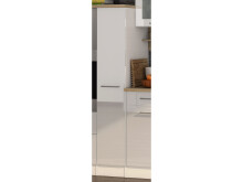 Küchen-Set >Mailand XII< in Weiß/Hochglanz aus Glas - 370x200x60cm (BxHxT)