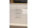 Küchen-Set >Mailand XII< in Weiß/Hochglanz aus Glas - 370x200x60cm (BxHxT)