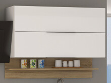 Küchen-Set >Neapel II< in Weiß/Hochglanz aus Glas - 330x200x60cm (BxHxT)