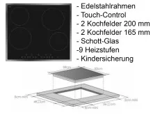 Küchen-Set >Neapel II< in Weiß/Hochglanz aus Glas - 330x200x60cm (BxHxT)