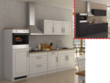 Küchen-Set >Rom I< in Edelstahlfarben aus Glas...