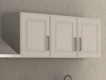 Küchen-Set >Rom I< in Edelstahlfarben aus Glas - 290x200x60cm (BxHxT)