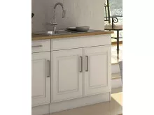 Küchen-Set >Rom I< in Edelstahlfarben aus Glas - 290x200x60cm (BxHxT)