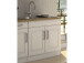 Küchen-Set >Rom I< in Edelstahlfarben aus Glas - 290x200x60cm (BxHxT)