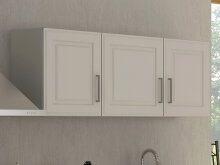 Küchen-Set >Rom II< in Edelstahlfarben aus Glas - 300x200x60cm (BxHxT)