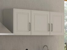 Küchen-Set >Rom III< in Edelstahlfarben aus Glas - 330x200x60cm (BxHxT)