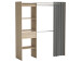 Kleiderschrank >Clara I< in  - 168,2x187x50cm (BxHxT)