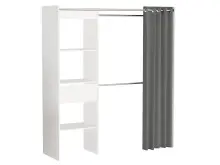 Kleiderschrank in Perle-Weiß - 168,2x187x50cm (BxHxT)