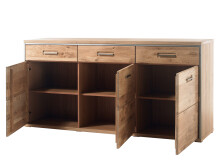 Sideboard >Medina< in Asteiche aus Metall - 184x89x45cm (BxHxT)
