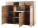 Highboard >Medina I< in Asteiche aus Metall - 154x121x39cm (BxHxT)