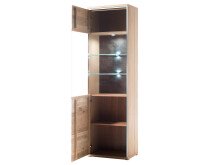 Vitrine >Medina I< in Asteiche aus Metall - 64x201x39cm (BxHxT)