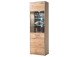 Vitrine >Medina I< in Asteiche aus Metall - 64x201x39cm (BxHxT)